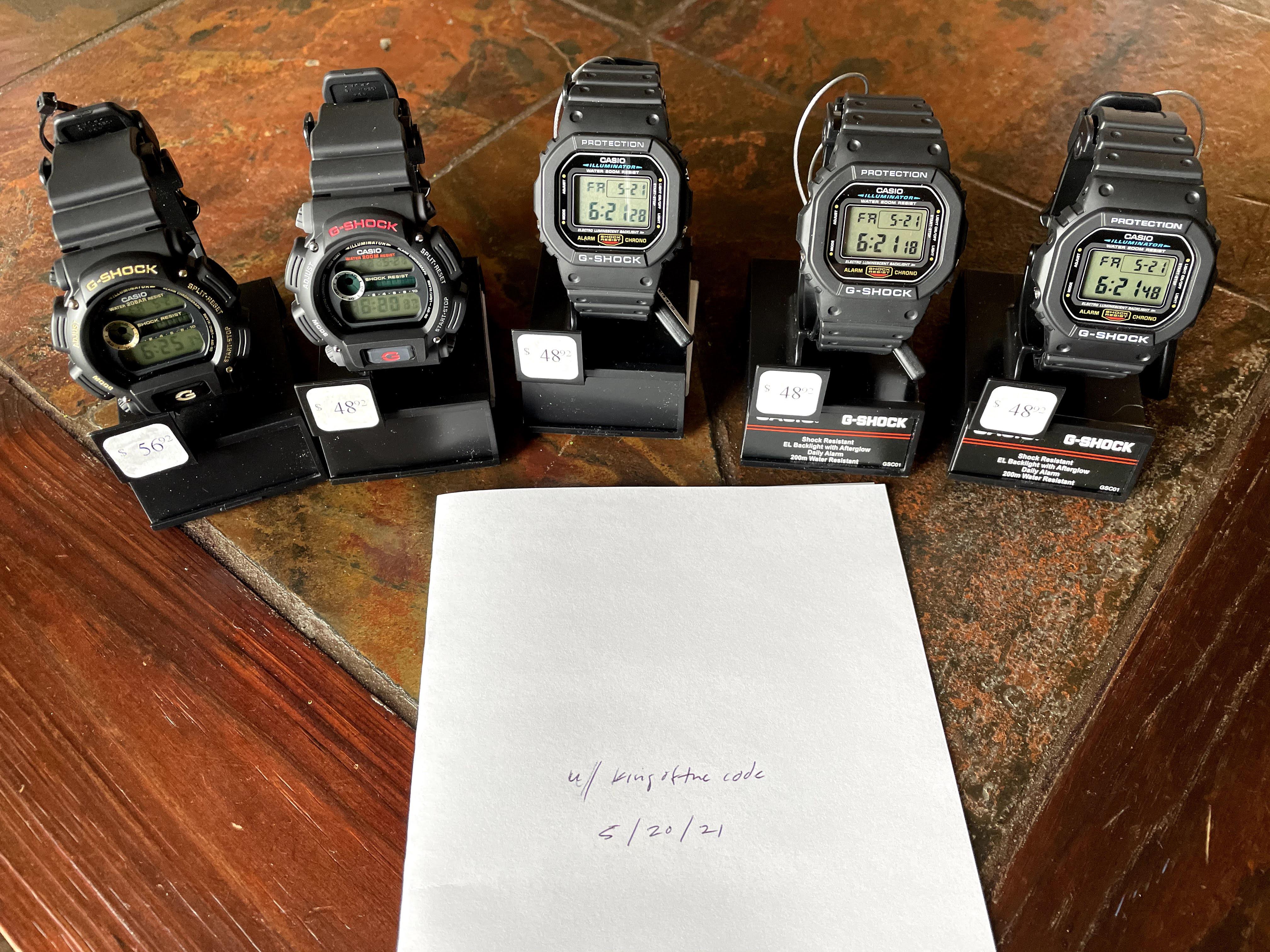 WTS] 3 Casio G-Shock DW-5600E, G-Shock DW-9025, and G-Shock DW 