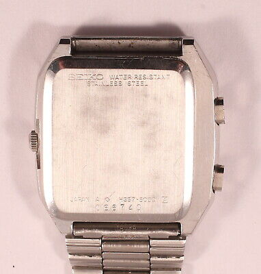 SEIKO H357-5060 LCD Digital Watch on Signed Bracelet SEIKO H357-5060 LCD Digital Watch on Signed Bracelet