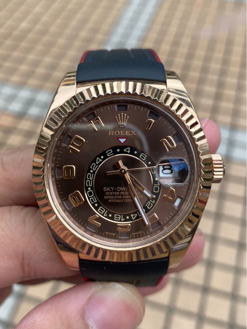 Rolex sky dweller shop rose gold for sale