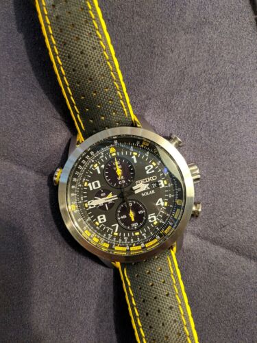 Pre owned Seiko Prospex SSC369 Chronograph Watch with Hirsch