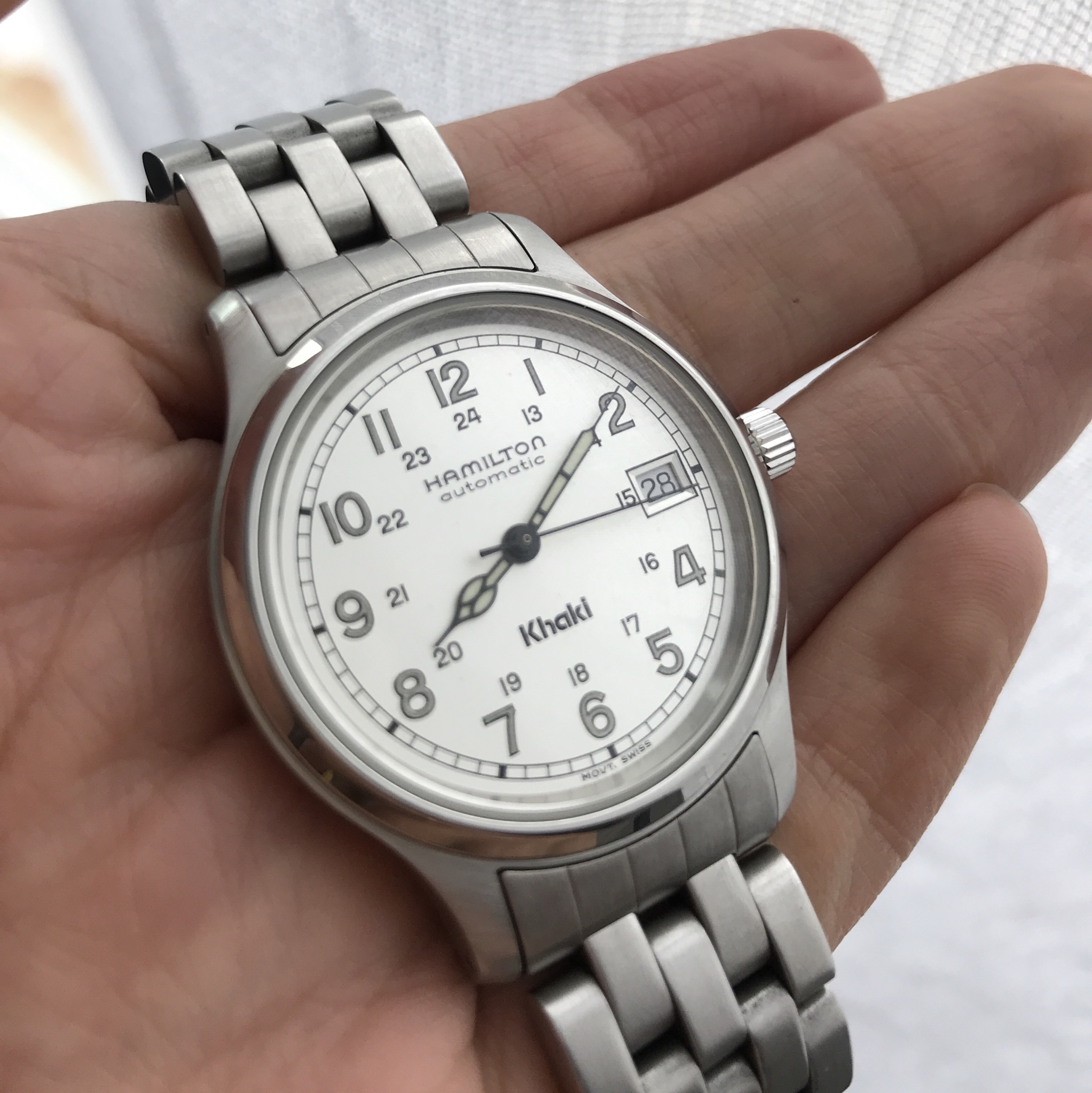 HAMILTON Khaki automatic　9721B Hamilton Khaki 9721B Day Automatic 25 Jewels Leather Band