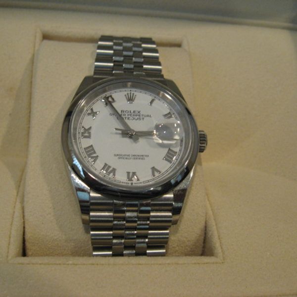 FS: ROLEX 126200 White Dial 36MM Roman dial | WatchCharts