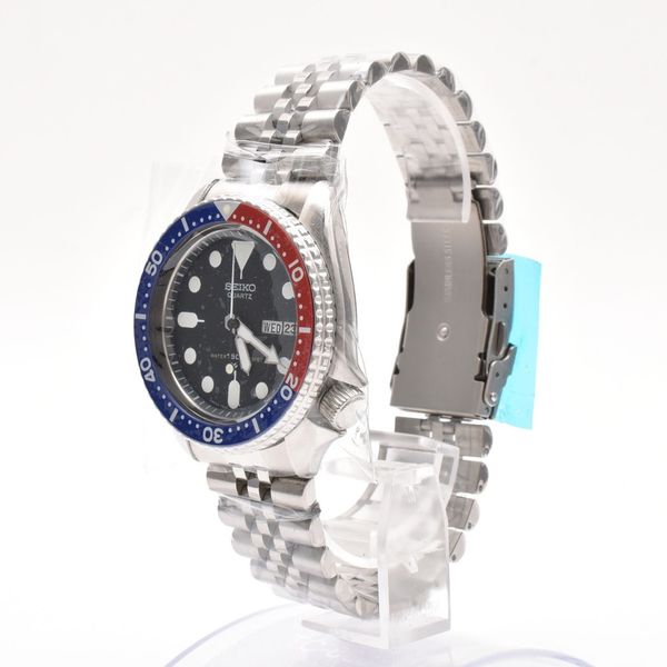 [Near MINT]Box with genuine leather strap SEIKO Diver 7548 7000 Pepsi ...
