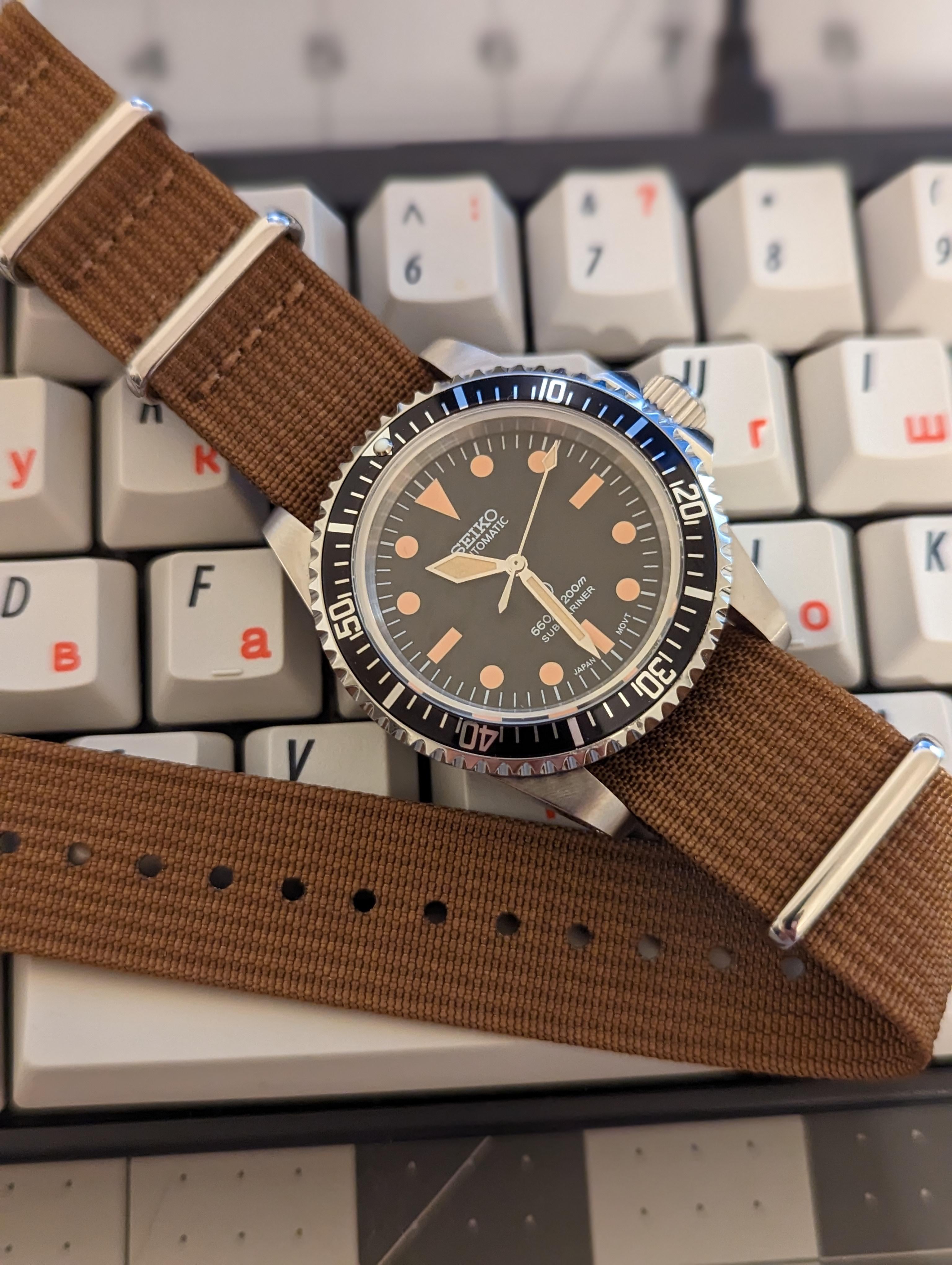 WTS] [US] Seiko Milsub Mod (NH38) On High Quality Ribbed Nato | WatchCharts