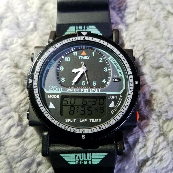 Timex Zulu Time 633 Analog Digital Watch Rare WatchCharts