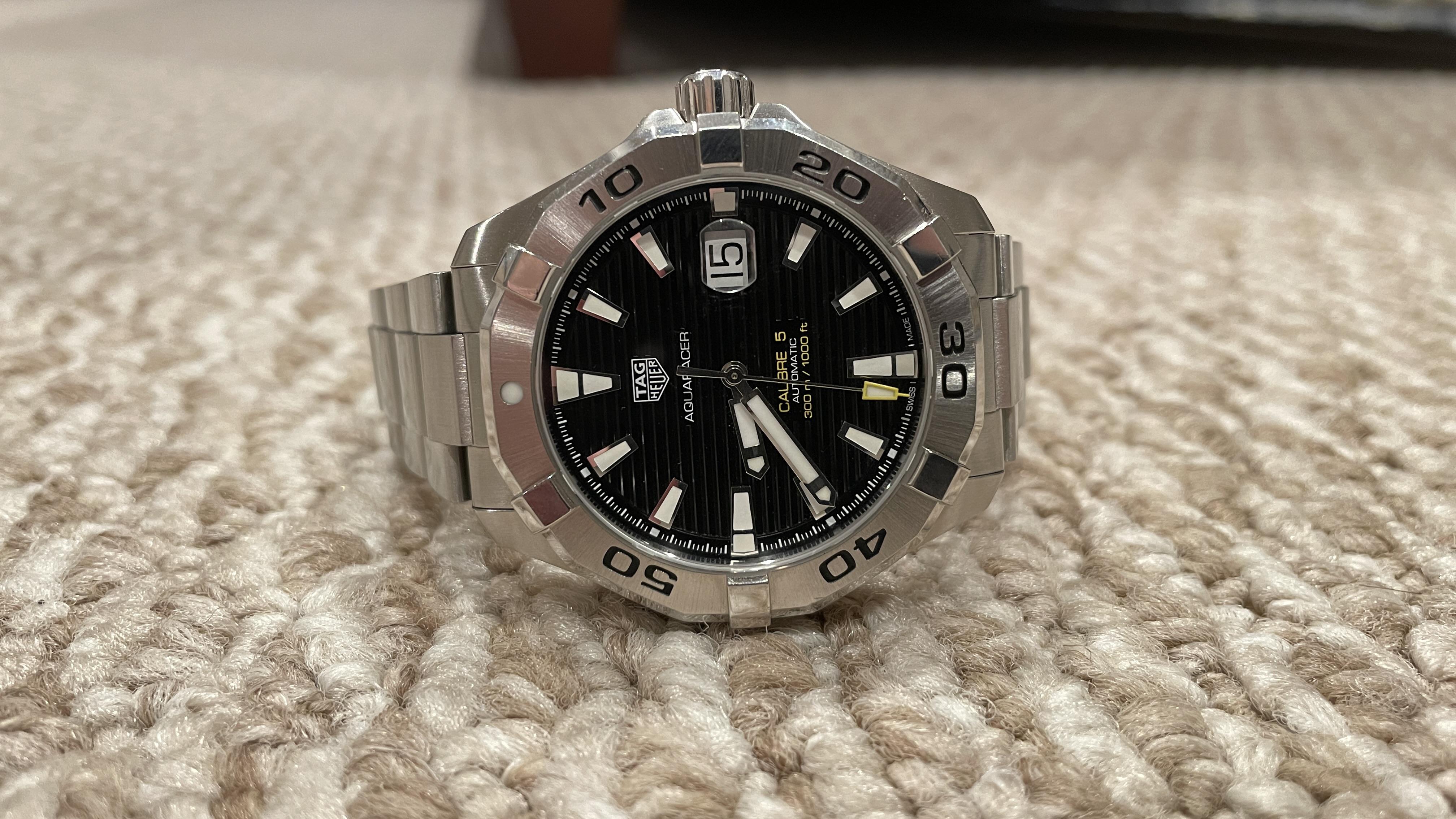 WTS Tag Heuer Aquaracer WAY2010 43mm Automatic Black dial