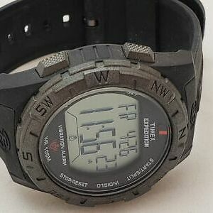 Timex Men s T49851 Expedition Vibration Alarm Black Resin Strap Watch WatchCharts