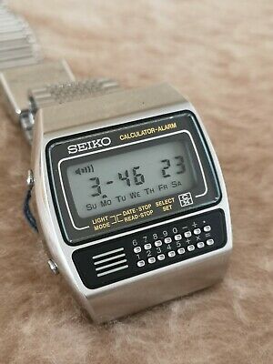 Vintage SEIKO CALCULATOR C359-5000 DIGITAL All Stainless Steel