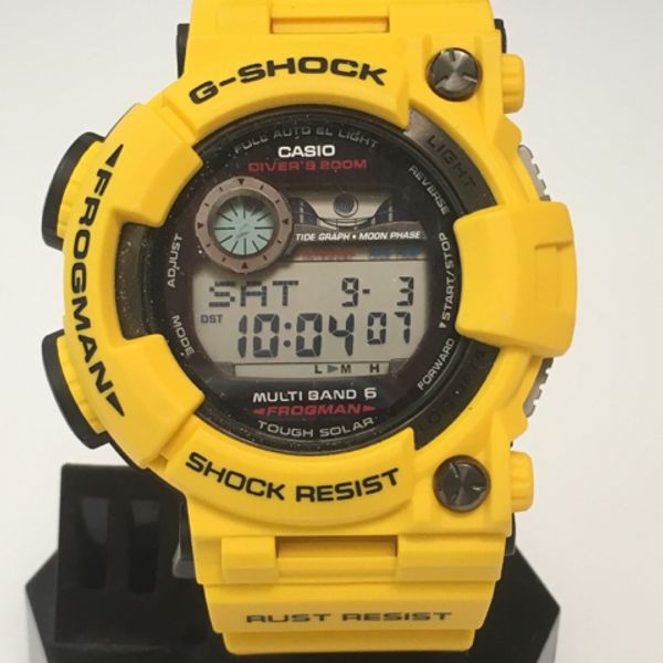 Sold Casio G Shock Gwf 1000 Frogman With Lightning Yellow Resin