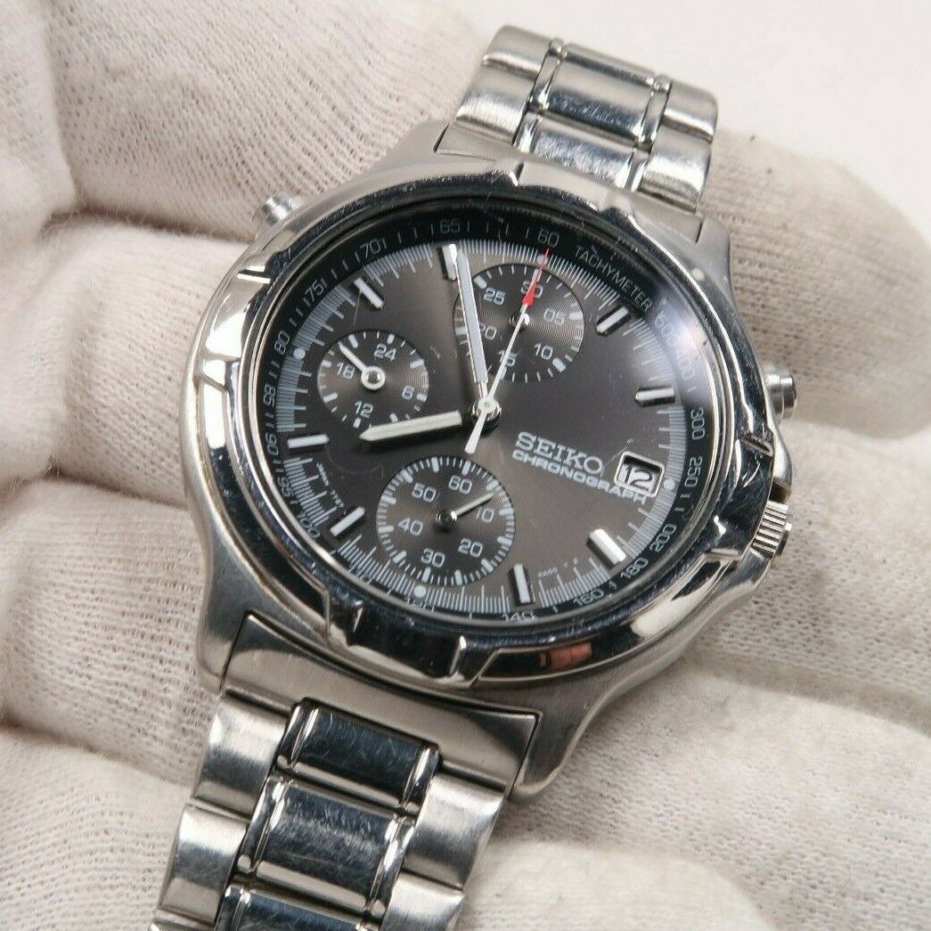 Vintage SEIKO 7T27 6A50 CHRONOGRAPH Mens Watch Japan WatchCharts