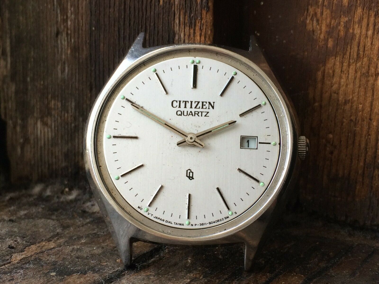 CITIZEN QUARTZ CQ 白 AUTHENTIC Vintage Gents CITIZEN QUARTZ CQ 37-4415,3811,1j