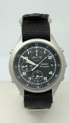 Vintage Seiko Chronograph 7T32-7E70 Civilian Issue Military Style Watch RAF  | WatchCharts Marketplace