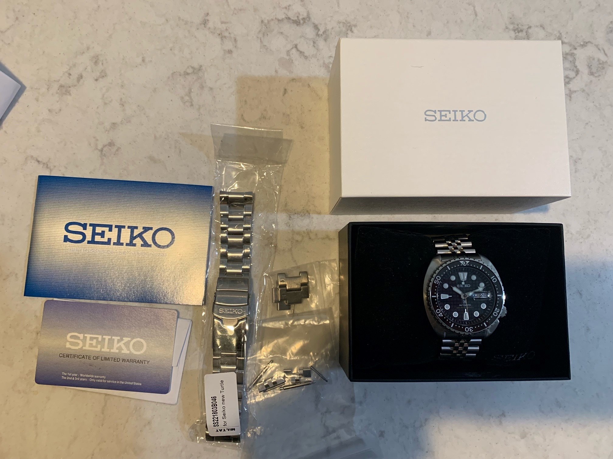 SEIKO Prospex King Turtle SRPE03 w/ Strapcode Jubilee Bracelet