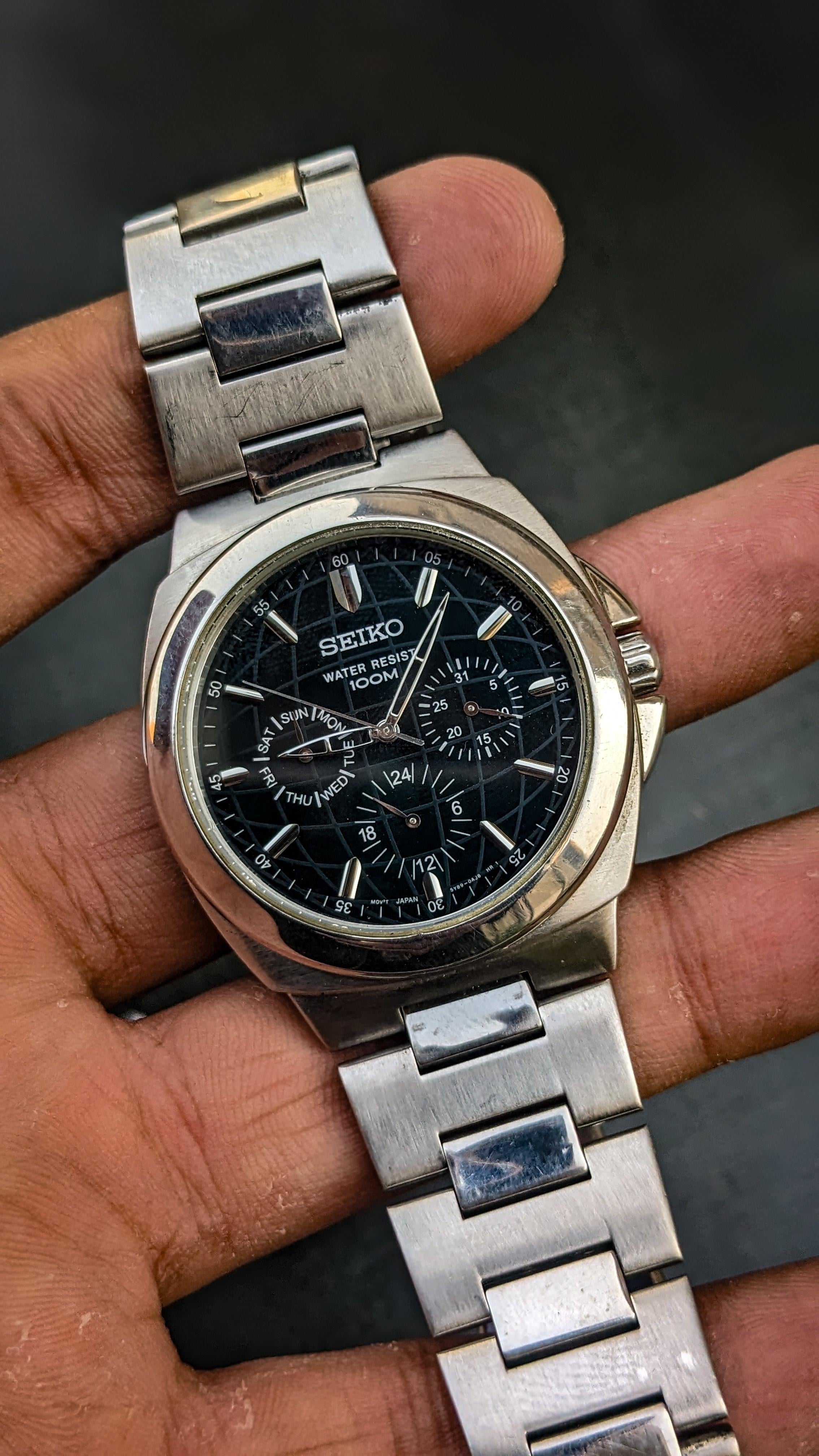 WTS] Seiko Discovery style Men's Watch 5Y89-0Af0 Rare Triple sub dial in  124$ | WatchCharts Marketplace