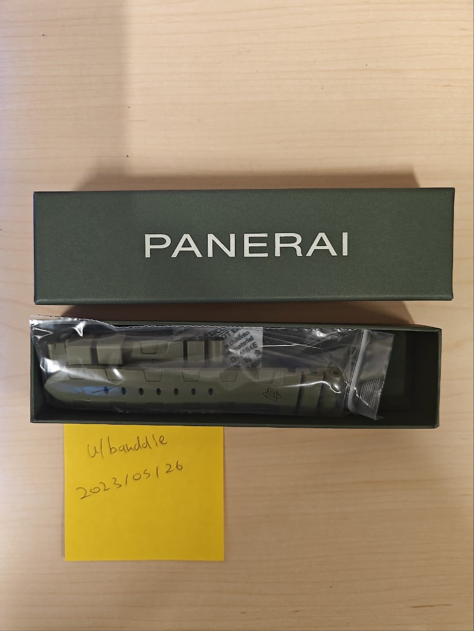 WTS Panerai OEM Green Rubber Strap 24x22mm Standard Size