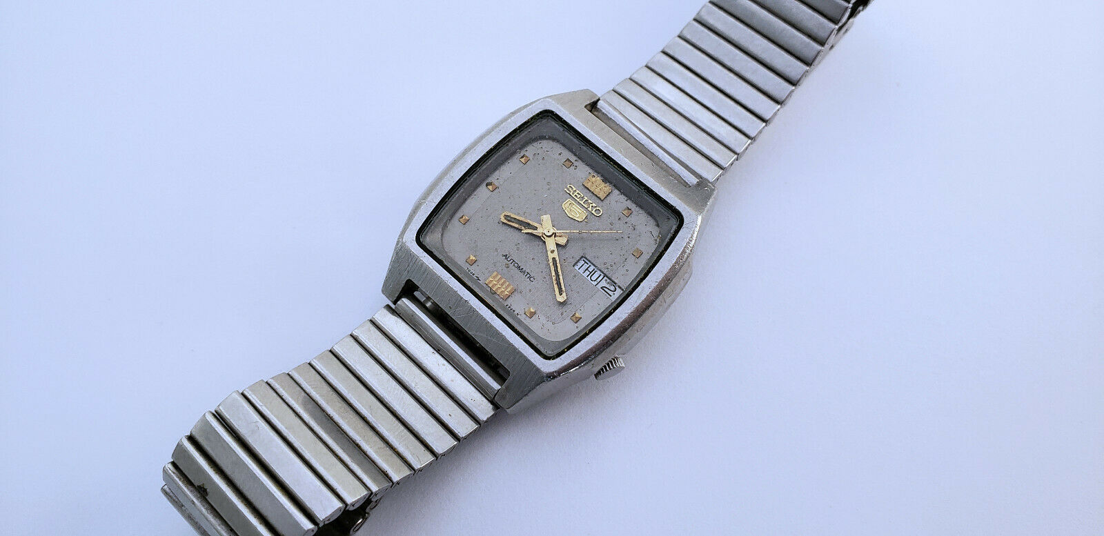 に*ー様 【ジャック品】セイコー5 7009-5860 自動巻き時計 Vintage Seiko 5 7009-5860 Automatic 21 Jewels Day Date Bar