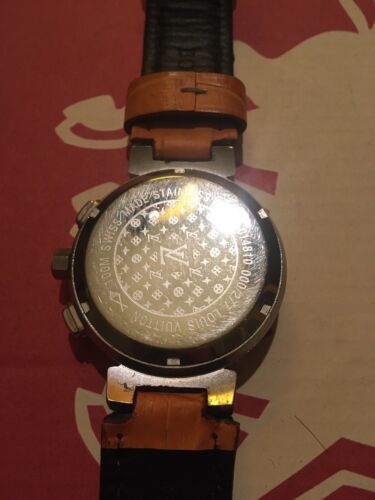 Authenticated used Louis Vuitton Louis Vuitton Tambour Brown Dial Watch Women's, Adult Unisex, Size: Case Diameter: 27mm / 1.06'', Multicolor