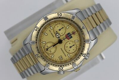 Tag Heuer 2000 CE1124 GOLD Professional Watch Mens Chronograph