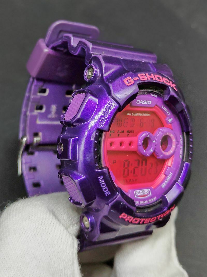 C asio G-shock GD-100SC-6 Crazy Color Purple Digital Watch