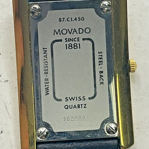Vintage Mens Movado 87.C1.450 Gold Leather Watch | WatchCharts