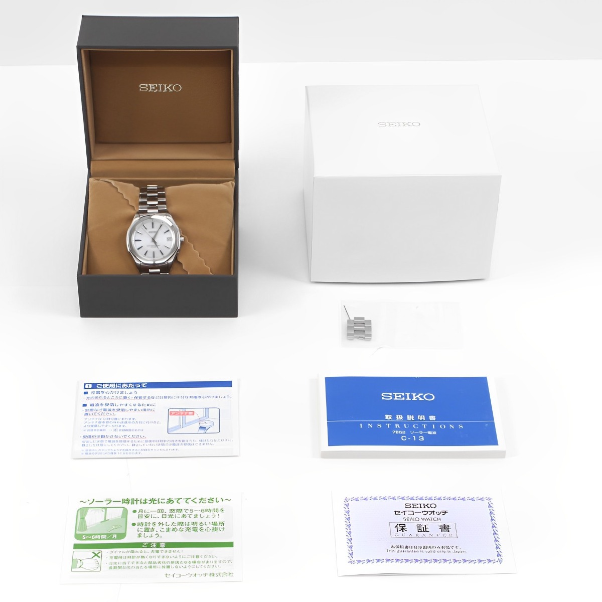 used] SEIKO Seiko solar radio watch Dolce DOLCE SADZ071 A