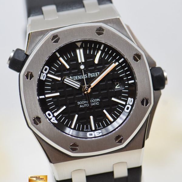 AUDEMARS PIGUET ROYAL OAK OFFSHORE DIVER 44mm STEEL IN RUBBER STRAP SEE ...