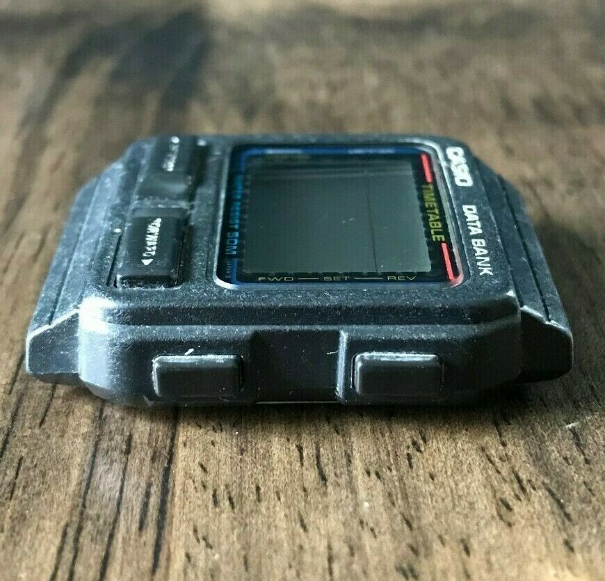 ★ CASIO カシオ DBT-70W 662 DATABANK データバンク TIMETABLE 腕時計 稼動品 デジタル レア 黒 赤 ステンレス ビンテージ 美品 希少 ★ ☆ CASIO カシオ DBT-70W 662 DATABANK データバンク TIMETABLE 腕時計