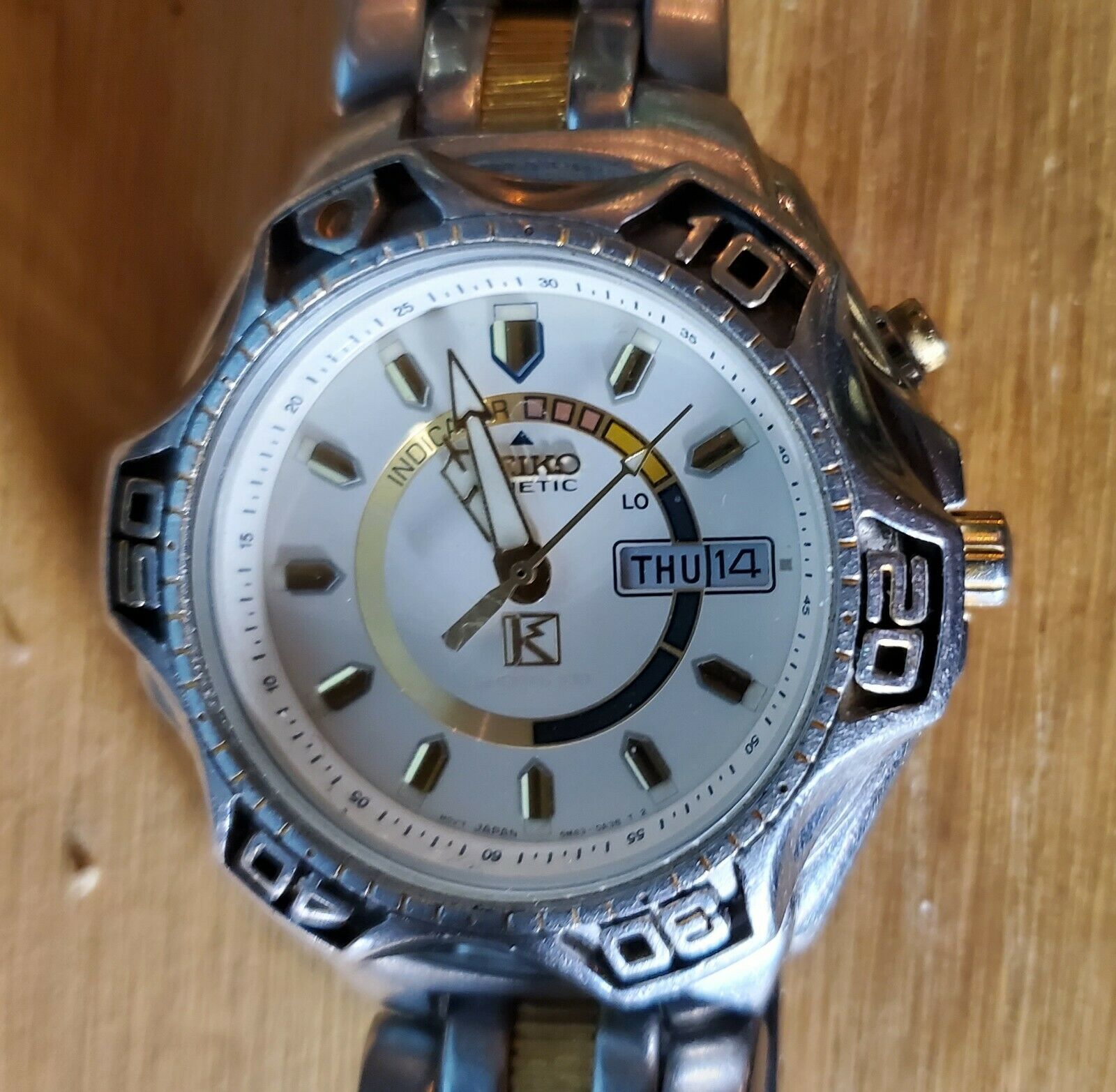 Seiko Kinetic Sports 100 5M43 OA39 Needs battery L3380 or Service