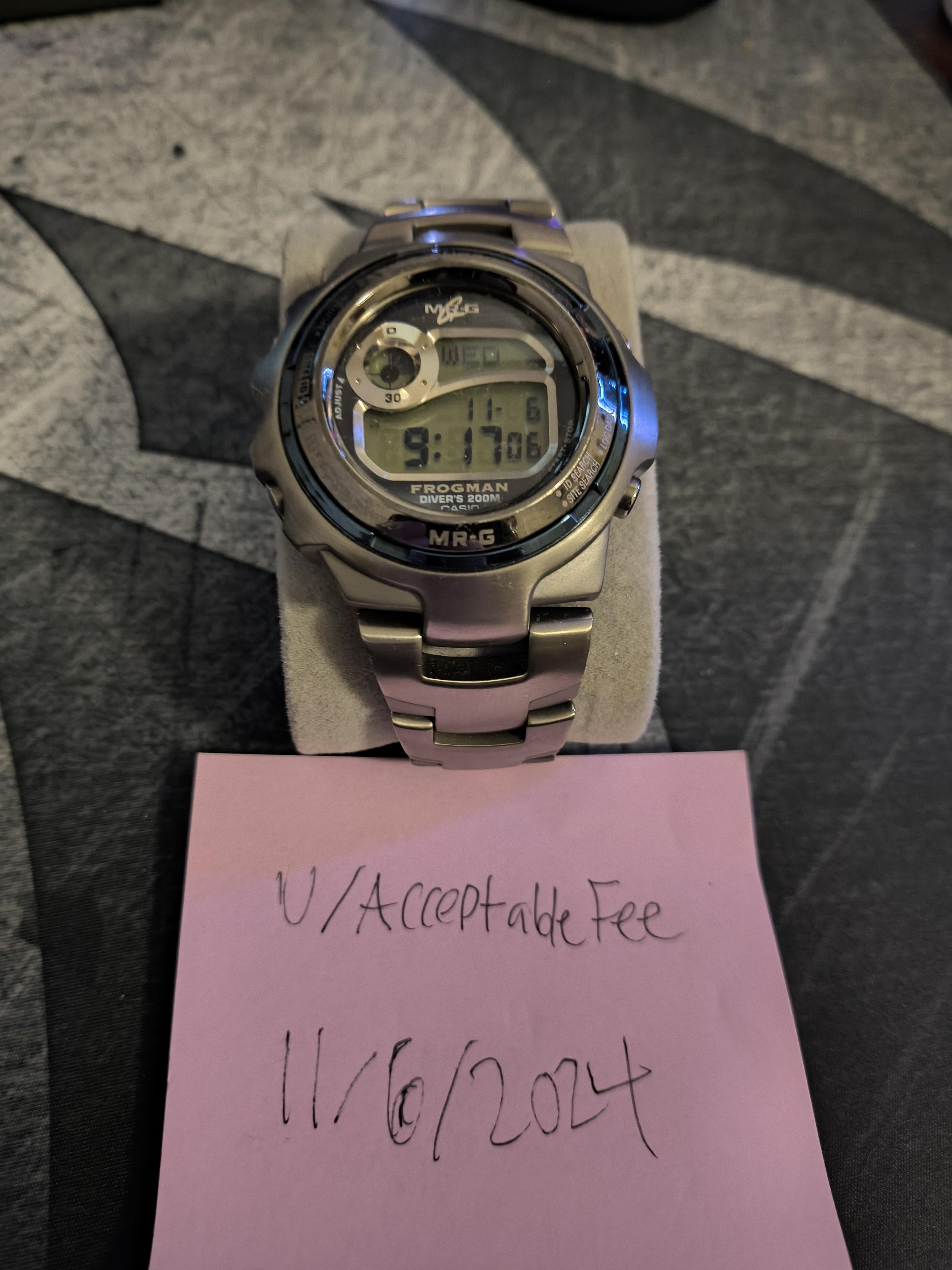 WTS] Casio G-Shock MRG Titanium Frogman reference MRG-1100-2 | WatchCharts