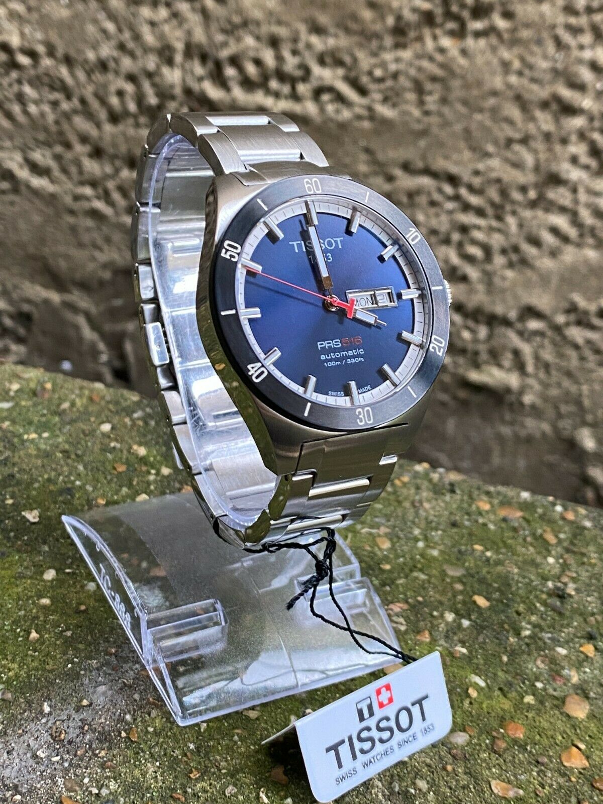 Tissot prs 516 on sale automatic blue dial