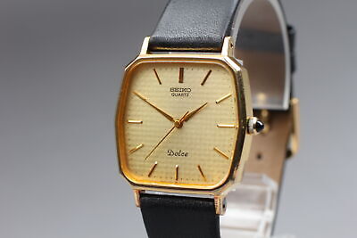 ✨SEIKO✨セイコー✨DOLCE✨5931-5450✨クォーツ✨腕時計✨ Vintage 1983 [Exc+5] Seiko Dolce 5931-5560 Gold Square Quartz Mens