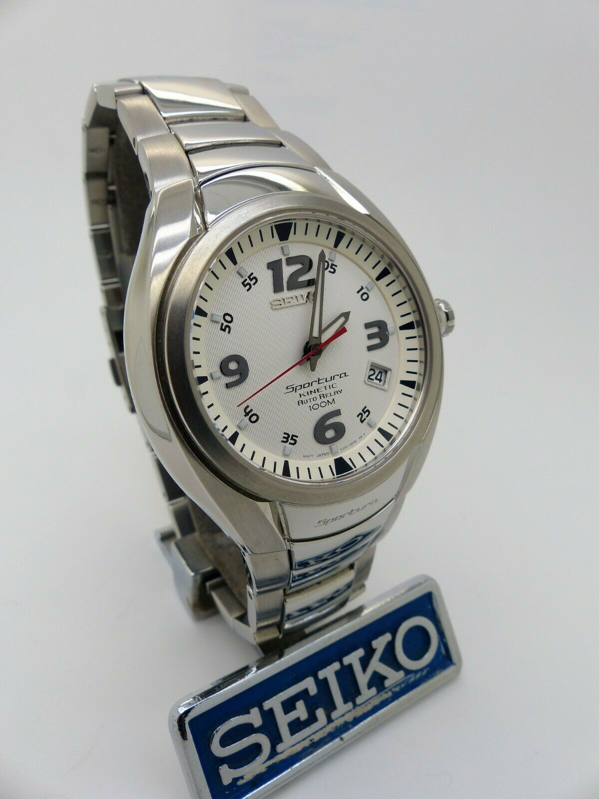 Seiko sportura kinetic auto on sale relay