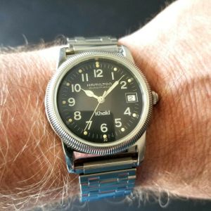 HAMILTON KHAKI FIELD AUTOMATIC 8753 35.5MM CASE SPEIDEL BRACELET 