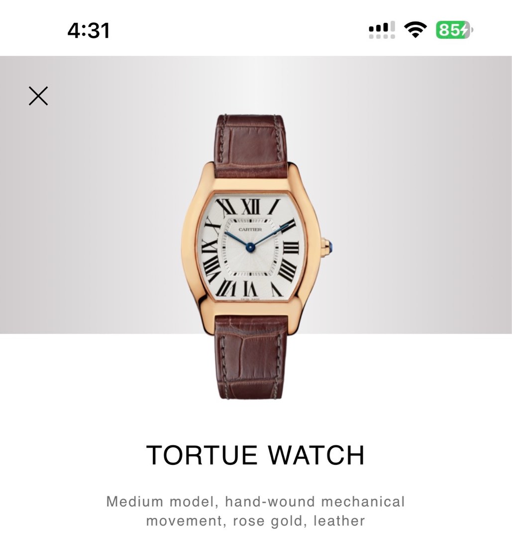 Cartier tortue clearance watch price