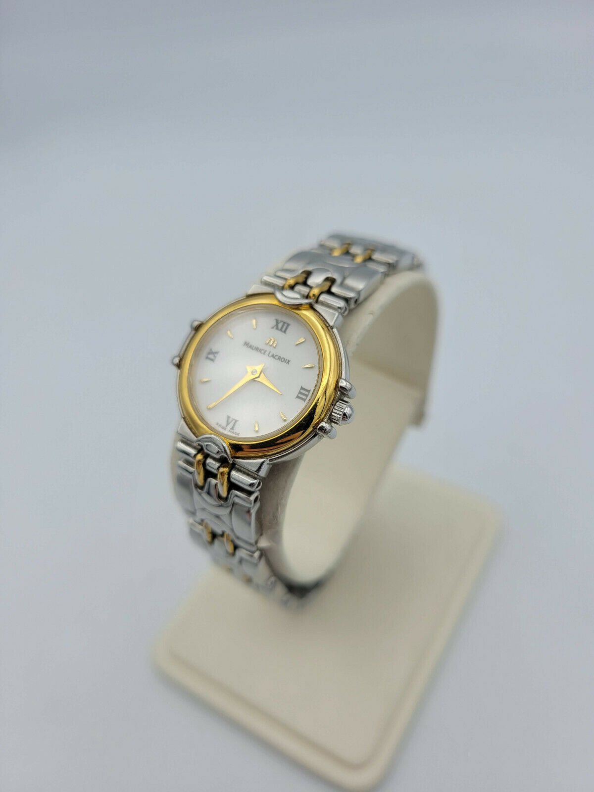 22mm Maurice Lacroix Gold Steel Vintage Sapphire Crystal