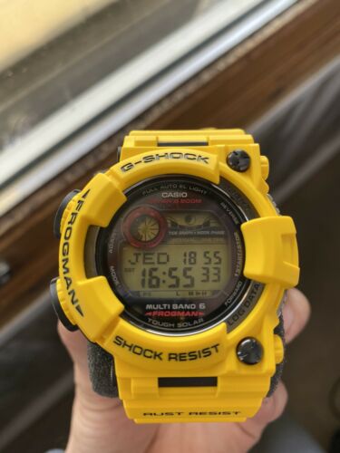 CUSTOM CASIO G-SHOCK FROGMAN WATCH GWF-1000-1 LIGHTNING YELLOW