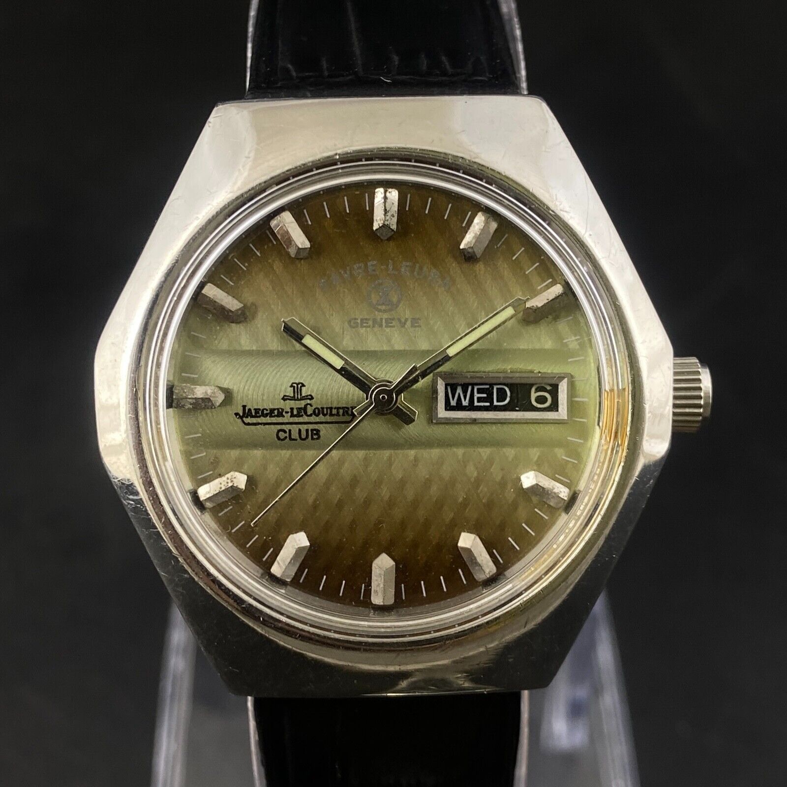 Vintage Swiss Favre Leuba Jaeger Automatic Day Date Men s Wrist