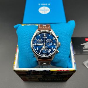 Timex X Pan Am Chronograph 42mm Leather Strap Watch | WatchCharts