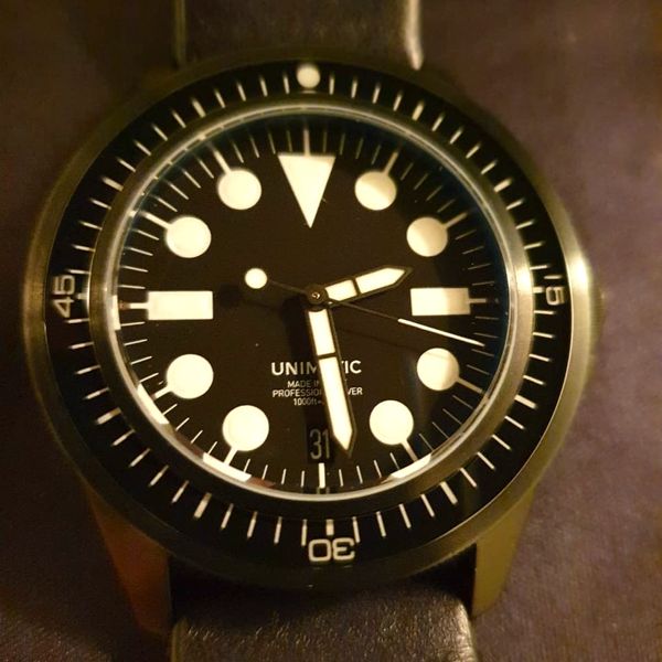 FS : RARE UNIMATIC U1-EN Black DLC Diver. MINT. Full box/papers/3 ...