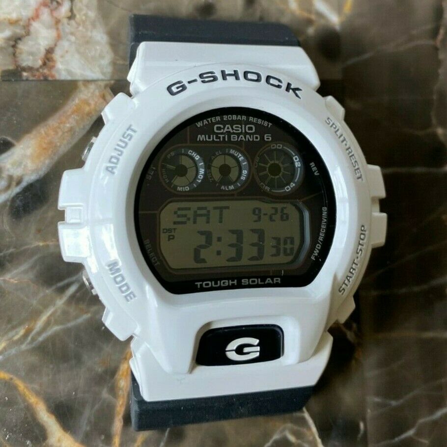 Casio Gshock Gw-6900gw-7 Atomic Solar White W Jaysandkays 24mm Lugs 