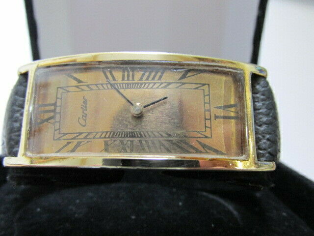 VERY Very Rare Cartier Tank Allongee 18k Gold Plated Manual