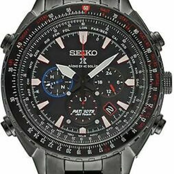 Seiko Prospex Radio Sync Solar Patriots Jet Team Chronograph Men's Watch  SSG007 | WatchCharts