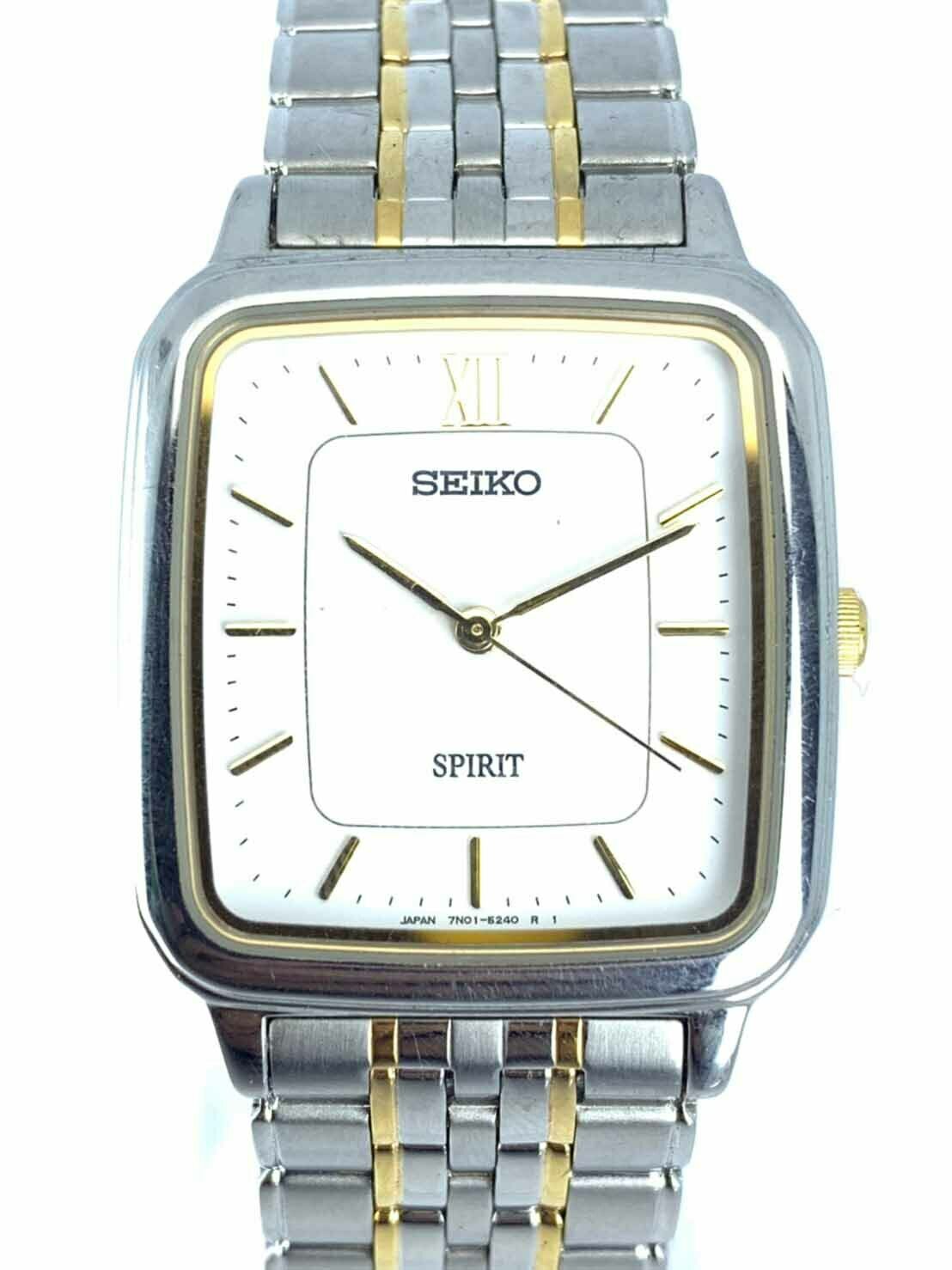 Vintage SEIKO SPIRIT 7N01-5210 Quartz Wrist Watch Japan
