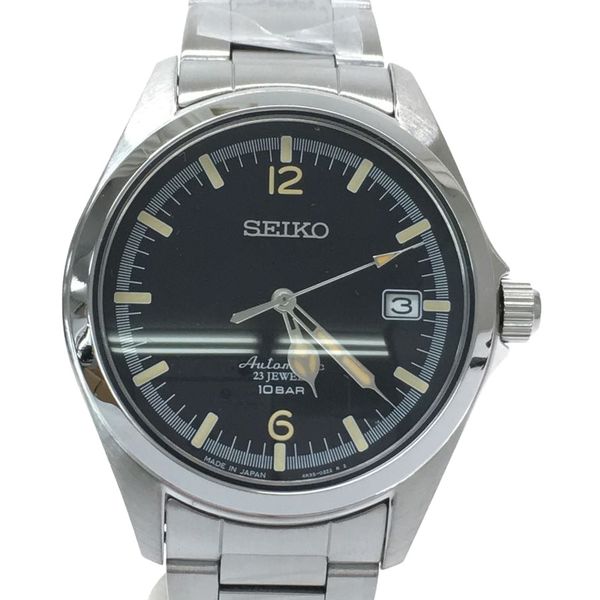 [Used] SEIKO Self-winding watch / analog / stainless steel / BLK / SLV ...