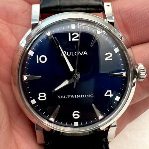 Bulova 96A242 Classic Men's Stainless Steel Automatic 2024 Clipper Blue Dial Watch