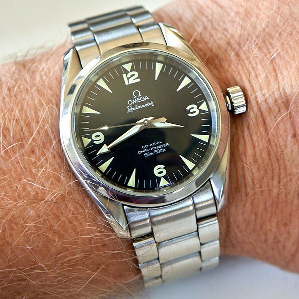 omega railmaster 36mm for sale