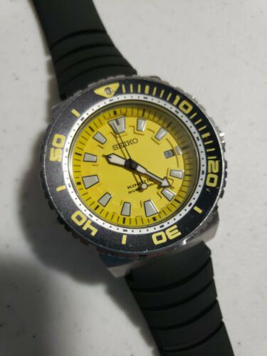 Seiko SKA385P2 Yellow Caesar Kinetic 200m Diver's Watch rare on OEM strap |  WatchCharts