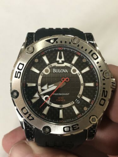 Bulova 96B155 Precisionist Champlain Rotating Bezel Grey Dial