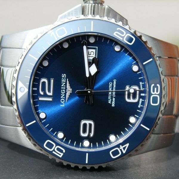 Longines HydroConquest 300M Blue Ceramic Bezel/Blue Dial Auto L37814966 ...