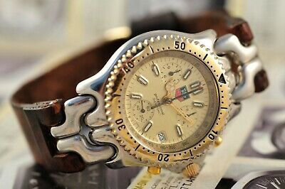 Vintage Swiss Tag Heuer S35.406 Chronograph 200M Date Two Tone